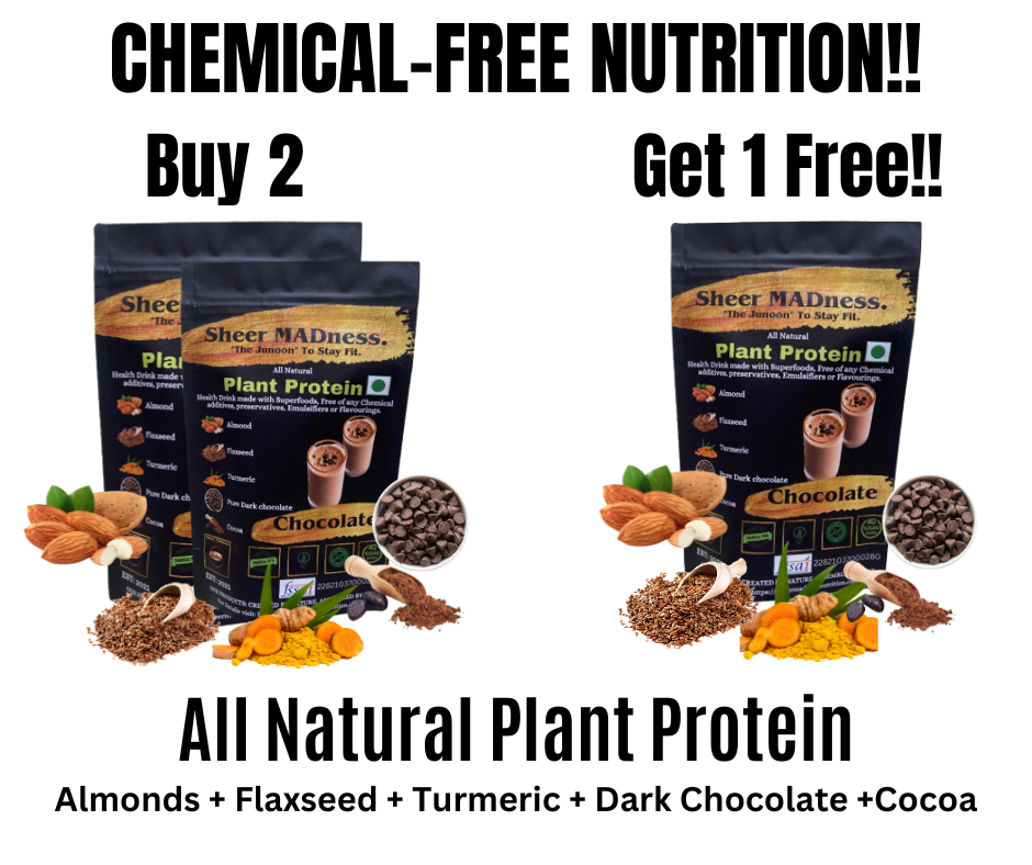 Pack of 2 Sheer MADness Plant Protein -Chocolate, Get 1 Free