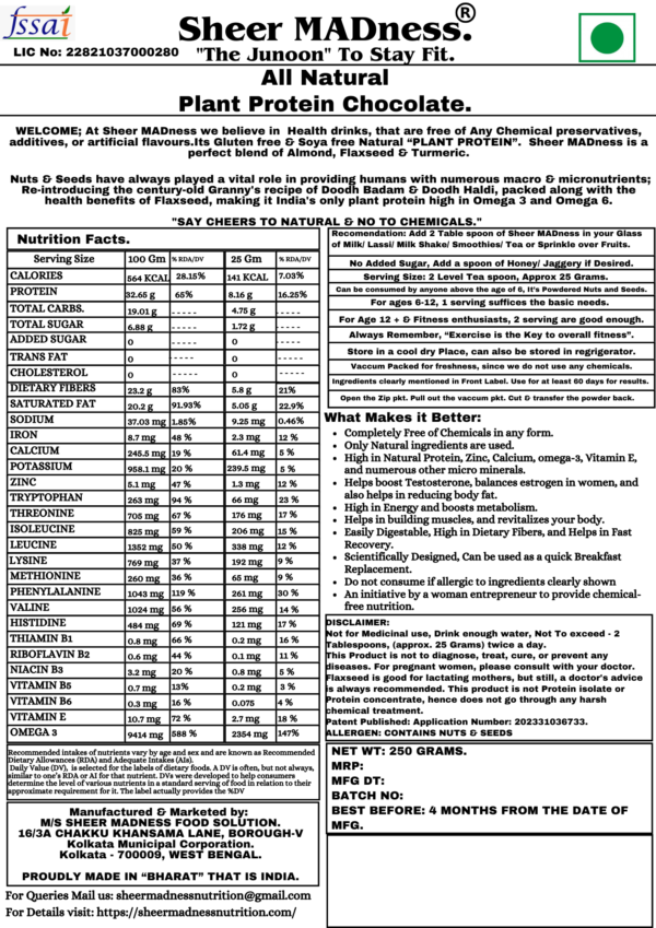 Plant Protein Bacl Label