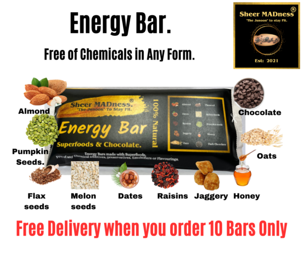 energy bar with ingredients