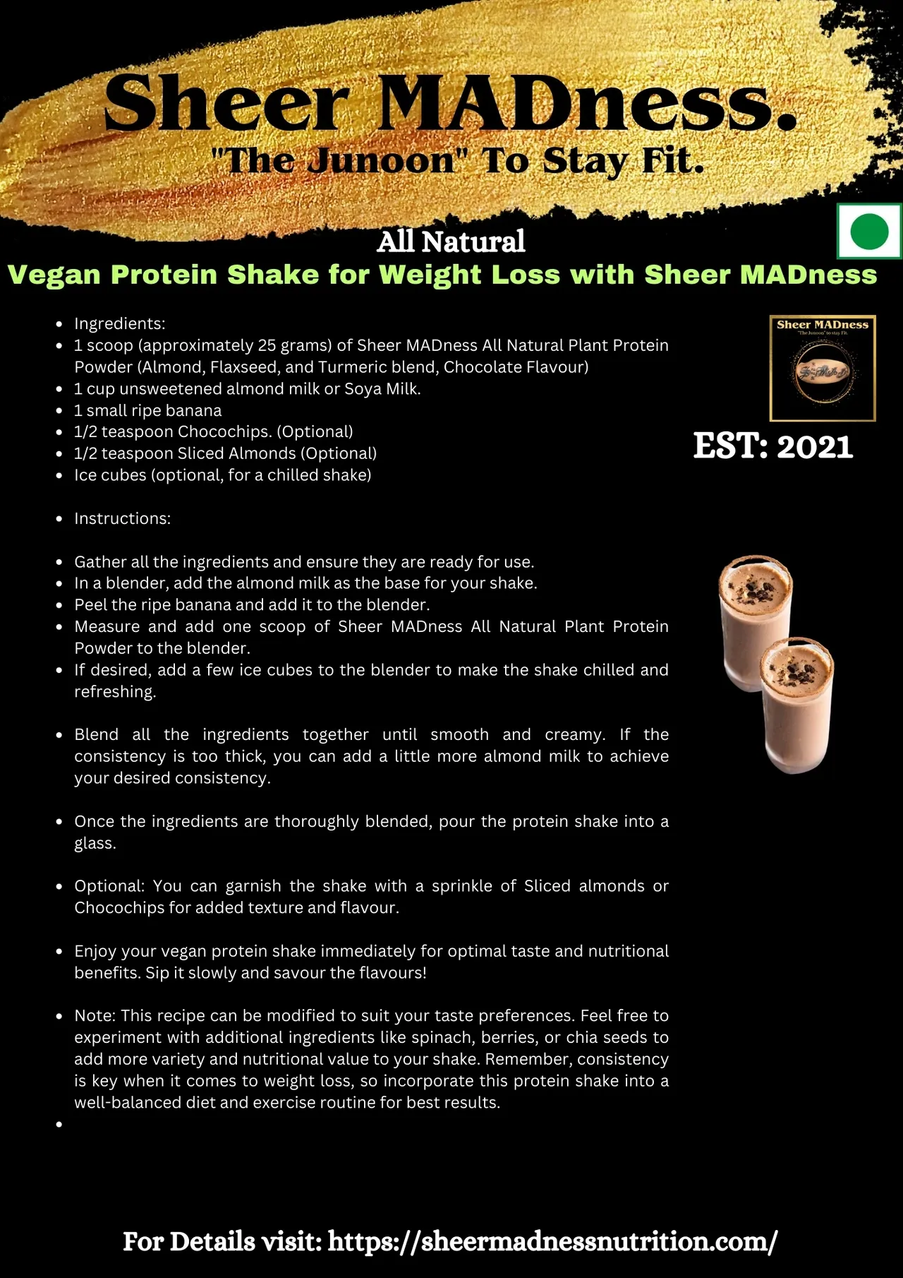 Recipe of shake for weight loss