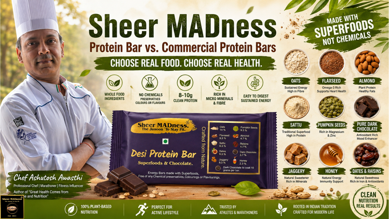 Sheer MADness Protein bar vs. Commercial protein bars